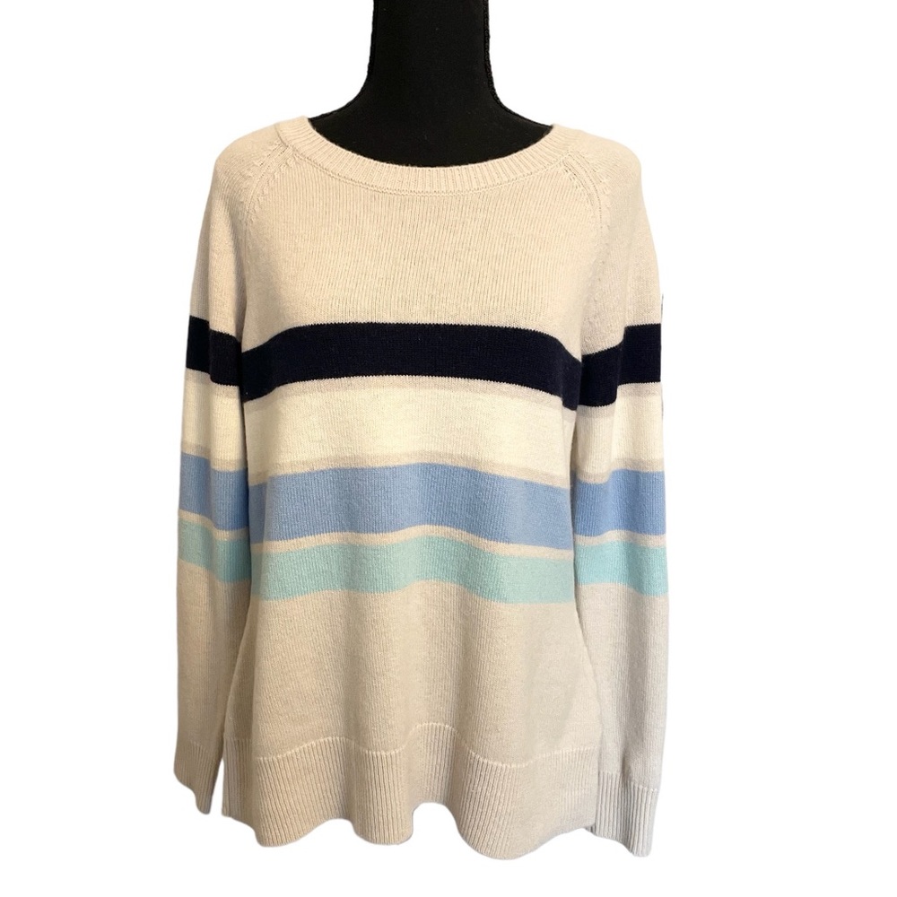 Sail To Sable Striped Long Sleeve Wool Sweater
